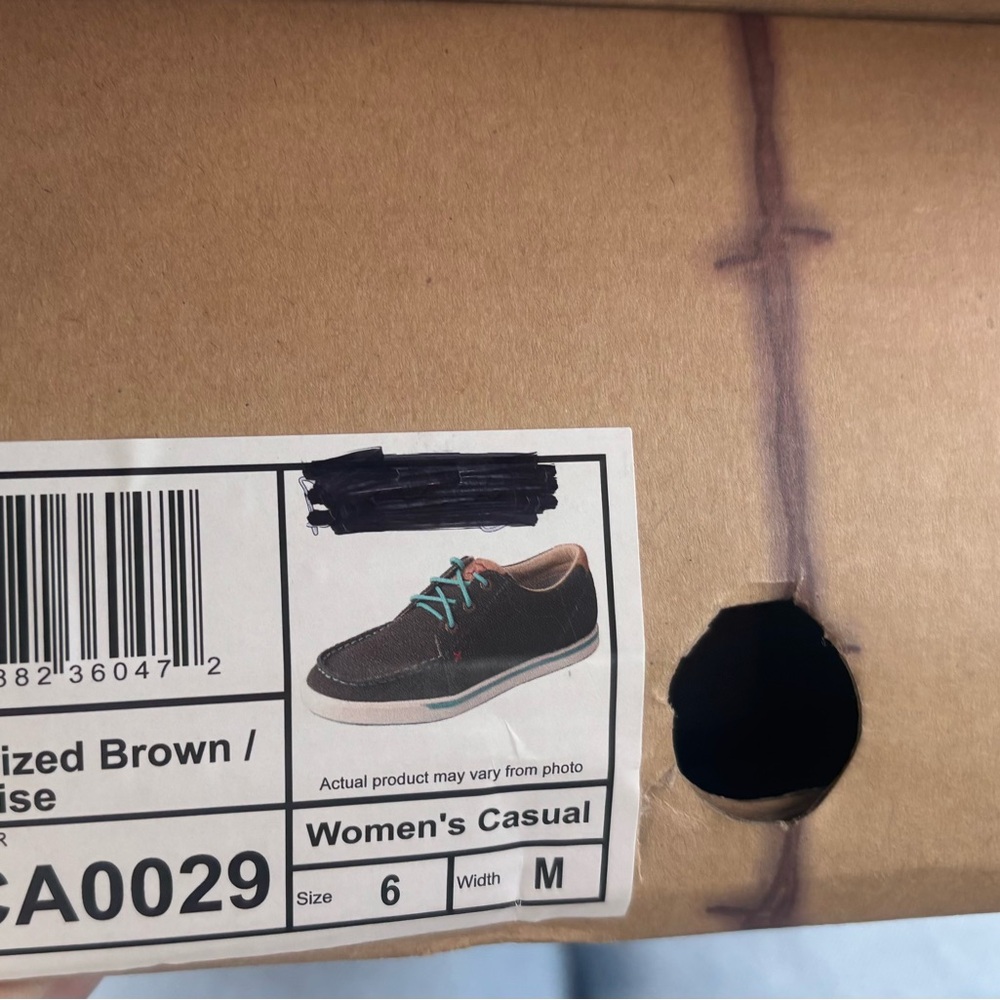 Twisted X Women's Shoes 6 brown turquoise WCA0029 - Picture 3 of 3